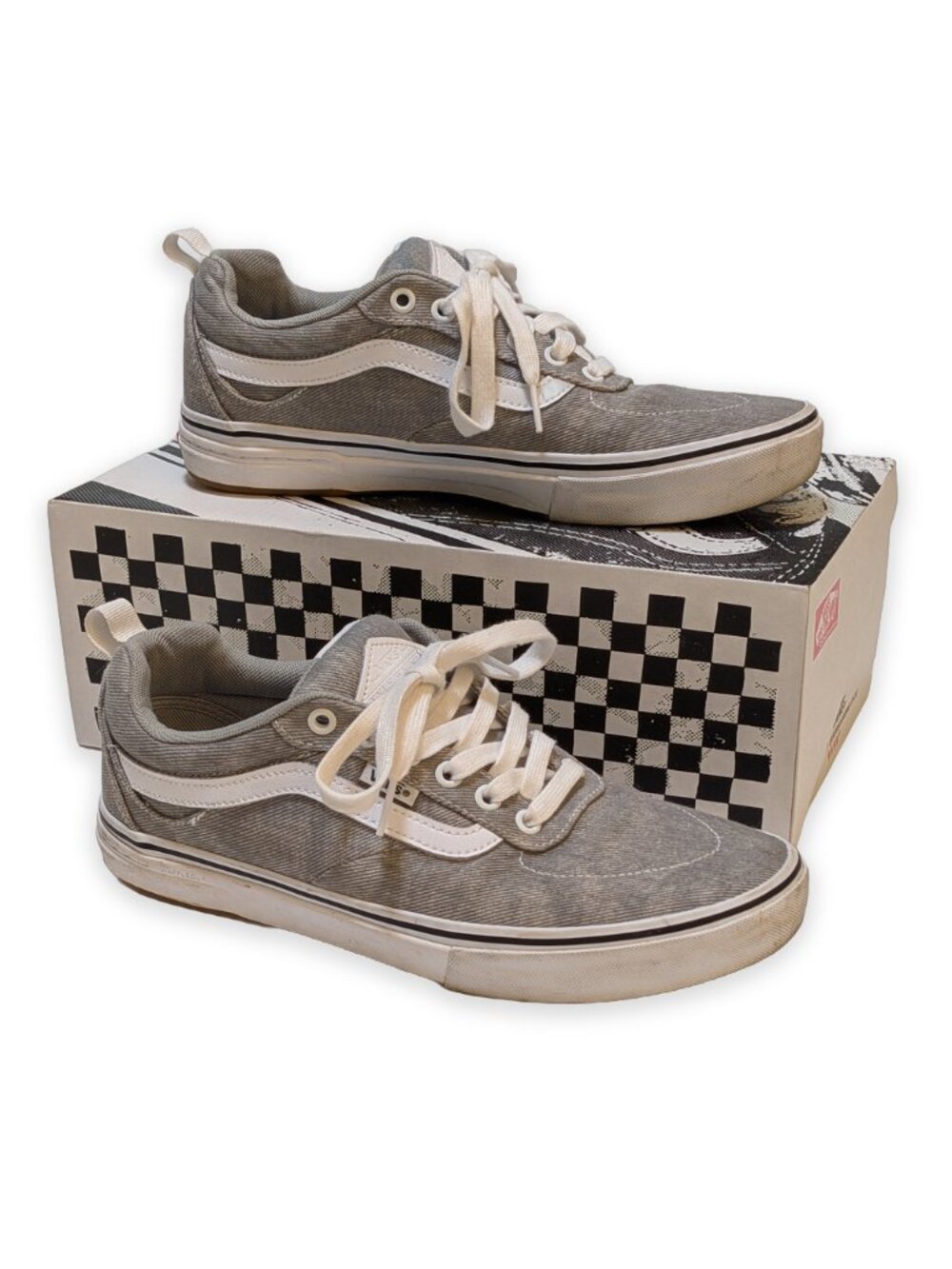 Vans Kyle Walker Premium Skate Shoes Textured Gray White w/ Box US Men's Size 9